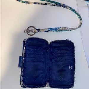 Vera Bradley phone wristlet and lanyard